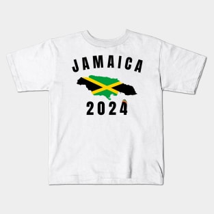 Retro Jamaica Family Vacation 2024 Jamaican Holiday Trip Kids T-Shirt